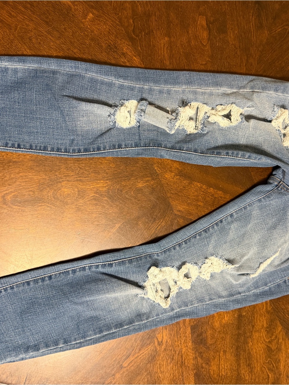 Aeropostale Light Blue Ripped Skinny Jeans